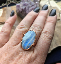Load image into Gallery viewer, Size 11 Moonstone and Moons Electroformed Ring