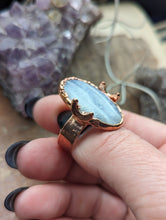 Load image into Gallery viewer, Size 11 Moonstone and Moons Electroformed Ring