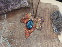 Load image into Gallery viewer, Electroformed Ivy Leaf with Labradorite Necklace