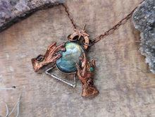 Load image into Gallery viewer, Electroformed Petite Fortune Teller Labradorite Necklace