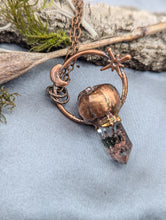 Load image into Gallery viewer, Electroformed Garden Quartz and Putka Pumpkin Necklace