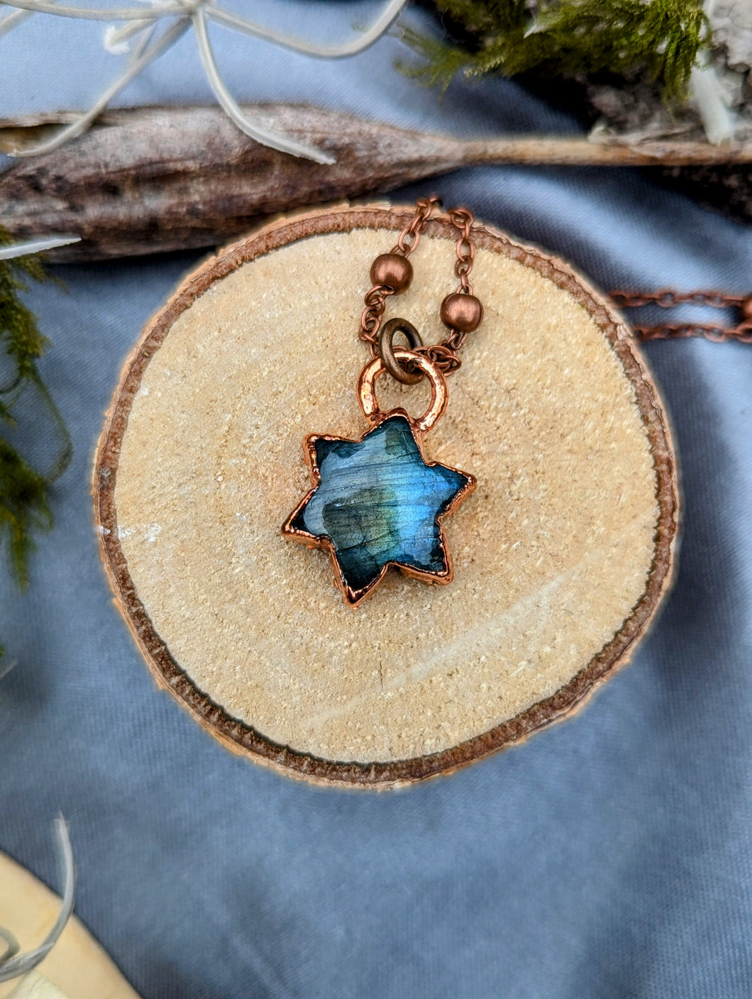 Electroformed Labradorite Star Necklace - 2