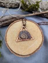 Load image into Gallery viewer, Electroformed Fossilized Ammonite Necklace