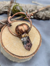 Load image into Gallery viewer, Electroformed Garden Quartz and Putka Pumpkin Necklace