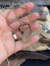 Load image into Gallery viewer, Copper Electroformed Garden Quartz Point Necklace