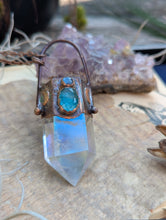 Load image into Gallery viewer, Copper Electroformed Aura-Quartz Point Necklace