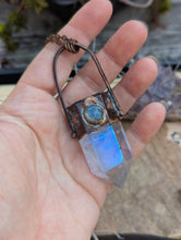 Load image into Gallery viewer, Copper Electroformed Aura-Quartz Point Necklace