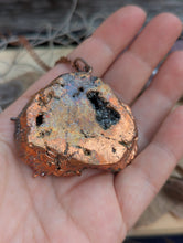 Load image into Gallery viewer, Copper Electroformed Trilobite Druzy Necklace