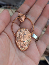 Load image into Gallery viewer, Copper Electroformed Trilobite and Turquoise Necklace