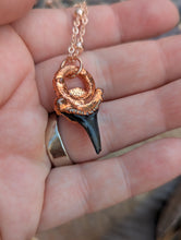 Load image into Gallery viewer, Copper Electroformed Shark Tooth with Labradorite Necklace