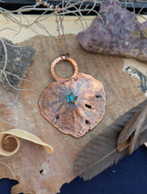 Load image into Gallery viewer, Copper Electroformed Sand Dollar Labradorite Star Necklace