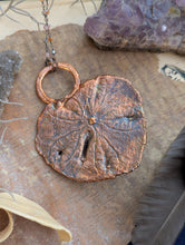 Load image into Gallery viewer, Copper Electroformed Sand Dollar Labradorite Star Necklace