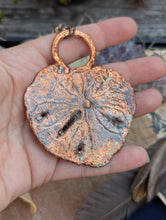 Load image into Gallery viewer, Copper Electroformed Sand Dollar Labradorite Star Necklace