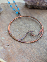 Load image into Gallery viewer, Copper Electroformed Wave Necklace