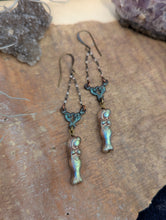 Load image into Gallery viewer, Czech Glass Mermaid Earrings