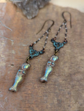 Load image into Gallery viewer, Czech Glass Mermaid Earrings