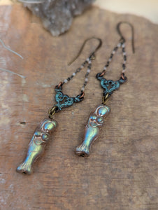 Czech Glass Mermaid Earrings