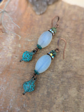 Load image into Gallery viewer, Verdigris Drop Earrings