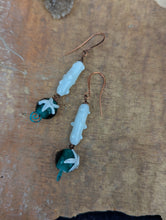 Load image into Gallery viewer, Glass Coral and Starfish Earrings
