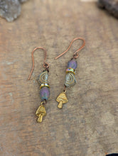 Load image into Gallery viewer, Asymmetrical Mushroom Earrings