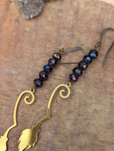 Load image into Gallery viewer, Aura Garnet Witch Broom Earrings