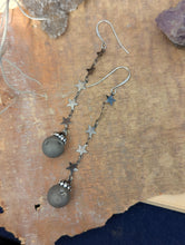 Load image into Gallery viewer, Star Chain Druzy Earrings