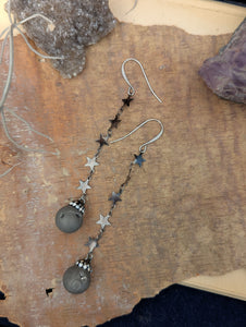 Star Chain Druzy Earrings