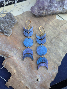 Galaxy Moon Phase Earrings