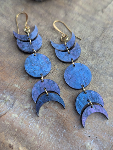 Galaxy Moon Phase Earrings