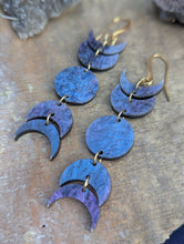 Load image into Gallery viewer, Galaxy Moon Phase Earrings