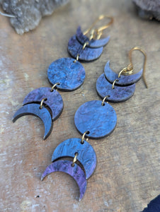 Galaxy Moon Phase Earrings