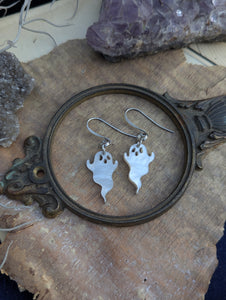 Mini Pearlescent Ghost Earrings