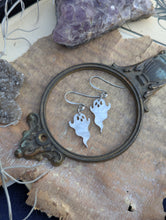 Load image into Gallery viewer, Mini Pearlescent Ghost Earrings