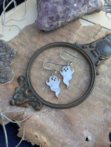 Mini Pearlescent Ghost Earrings