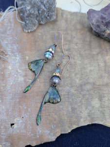 Resin Luna Moth Wing Earrings 3
