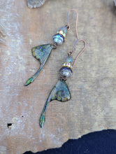 Load image into Gallery viewer, Resin Luna Moth Wing Earrings 3