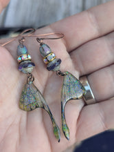 Load image into Gallery viewer, Resin Luna Moth Wing Earrings 3