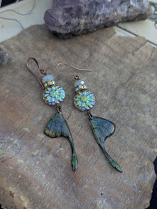 Resin Luna Moth Wing Earrings 2