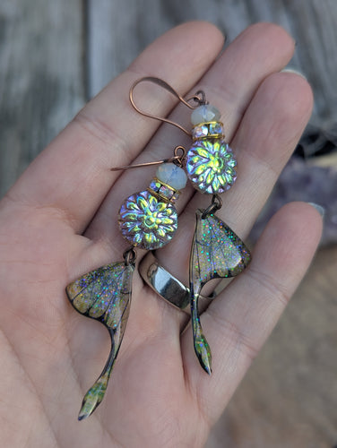 Resin Luna Moth Wing Earrings 2