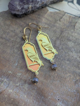 Load image into Gallery viewer, Iridescent Raven / Crow Earrings