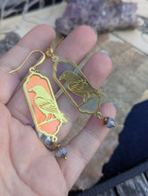 Load image into Gallery viewer, Iridescent Raven / Crow Earrings