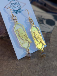 Iridescent Raven / Crow Earrings