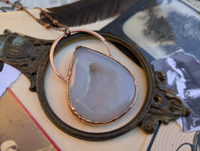 Load image into Gallery viewer, Copper Electroformed White Druzy Necklace
