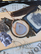 Load image into Gallery viewer, Copper Electroformed White Druzy Necklace