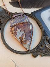 Load image into Gallery viewer, Crazy Lace Agate Spider Web Necklace