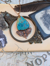Load image into Gallery viewer, Chrysocolla Death Head Moth Necklace