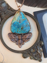 Load image into Gallery viewer, Chrysocolla Death Head Moth Necklace