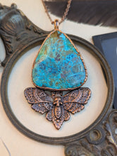 Load image into Gallery viewer, Chrysocolla Death Head Moth Necklace