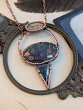 Load image into Gallery viewer, Peanut Obsidian, Dendritic Psilomene, &amp; Picasso Jasper Necklace