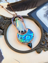 Load image into Gallery viewer, Glow-in-the-Dark Ghost &amp; Abalone Moon Necklace